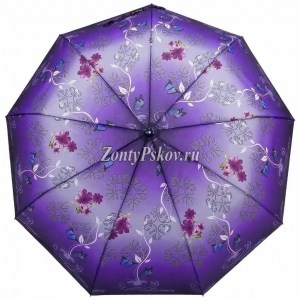 Красивый зонт с бабочками Lantana полуавтомат арт.689-3